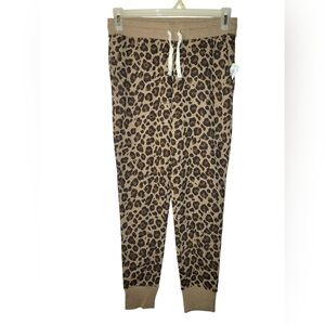 Amazon Essentials Fleece Jogger Sweatpants in Leopard Print, XS, NWT